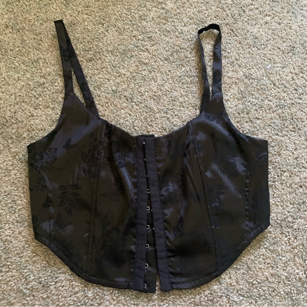 Satin Hook and Eye Tank Top
